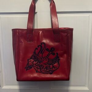 Red Leather Consuela Tote